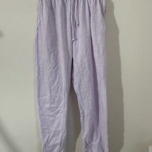PINK Victoria's Secret Lavender Sweatpants with Drawstring Waist